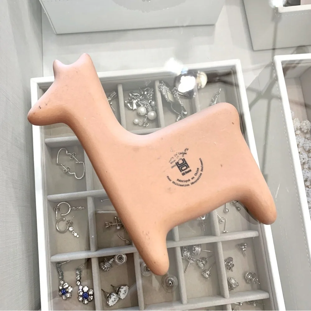 Llama Shaped Ceramic Ring Trinket Dish Holder Tray
